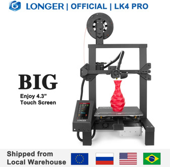 LONGER LK4 Pro Open Source 3D Printer 4.3” Full Color Touch Screen Full Metal High Precision Impresora 3D