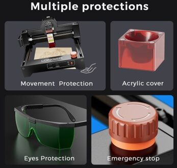 LONGER RAY5 MINI 3.5W Laser Engraving Machine 12000mm/min Max. Engraving Speed 130*140mm Work Area with Wifi Function for APP Operation