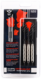 Longfield 1x Set van dartpijltjes met rood met zwarte flights 21 grams - Dartpijlen Multikleur