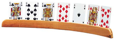 Longfield 1x Speelkaartenhouder hout 50 cm - Speelkaarthouders Crème