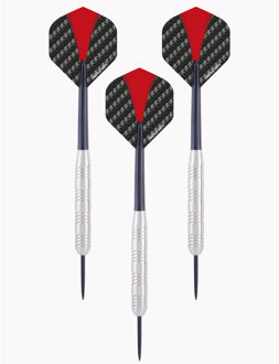 Longfield Games 2x Set van 3 dartpijlen Longfield darts nickel silver 21 grams - Dartpijlen Multikleur