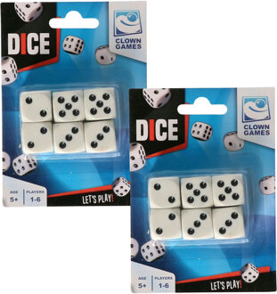 Longfield Games Dobbelstenen - 12x stuks - 1,6 cm - dobbel spellen