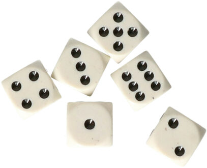 Longfield Games Dobbelstenen - 6x stuks - 1,6 cm - dobbel spellen
