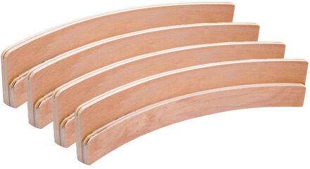 Longfield Games dubbele speelkaarthouder - 4x - 35 cm - hout - kaarten standaard - houder voor speel