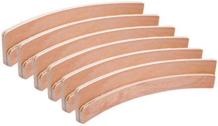 Longfield Games dubbele speelkaarthouder - 6x - 35 cm - hout - kaarten standaard - houder voor speel