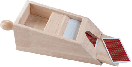 Longfield Games Houten Blackjack kaartgever/slof met handvat 28 x 11,5 x 9,5 cm