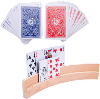 Longfield Games kaartspel set - speelkaarthouder - 2x speelkaarten