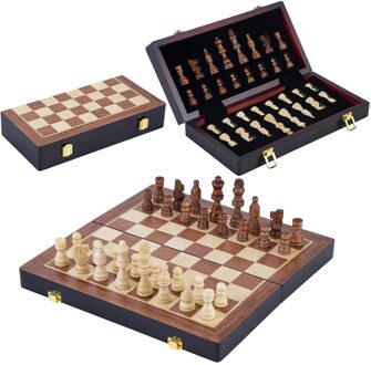 Longfield Games schaakspel deluxe inklapbaar 30 cm
