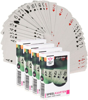 Longfield Games Speelkaarten - 4x - 54 kaarten - klassiek - kaartspel