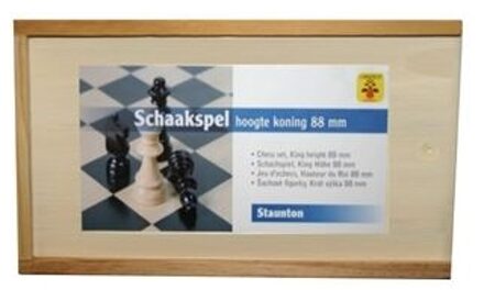 Longfield schaakstukken in kist Crème