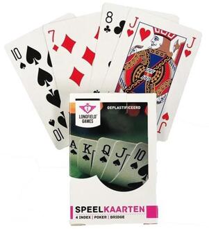 Longfield Speelkaarten Longfield Geplastificeerd Wit