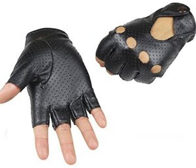Longkeeper Vrouwen Handschoenen Vingerloze Lederen Handschoen Cut Off Black Wanten Dancing Show Half Vinger Handschoenen Voor Vrouwen A222