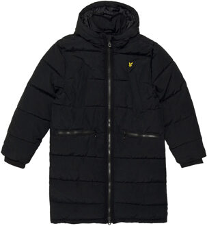 Longline Puffer Coat Casaul Winterjas Jongens 140 Zwart