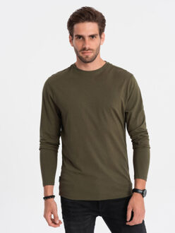 Longsleeve heren olijf - jidney - maat XL Groen