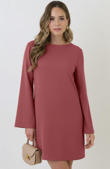 Longsleeve Jurk Open Rug Dust Roze