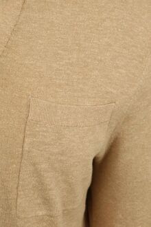 Longsleeve Knitted Poloshirt Riva Pocket Sand Beige - L,M,S,XL,XXL