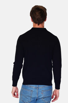 Longsleeve polo - Zwart - XL