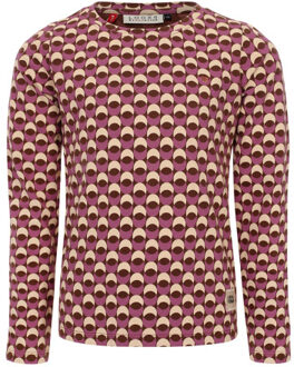 Longsleeve retro lila voor meisjes in de kleur Roze - 98