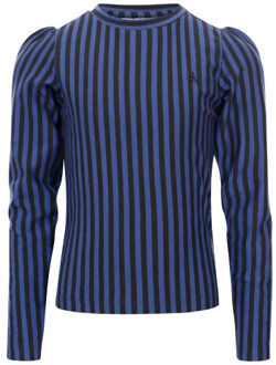 Longsleeve slim-fit vertical stripe voor meisjes in de kleur Blauw - 176