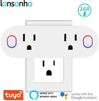 Lonsonho 2 in 1 Smart Plug Wifi Smart Socket US Mini Outlet 16A Power Monitor Werkt Met Alexa Google Thuis mini Smart Leven