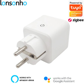 Lonsonho Tuya ZigBee Smart Plug EU 16A Power Monitor Timer Socket Smart Home Wireless Compatible Alexa Google Home Assistant
