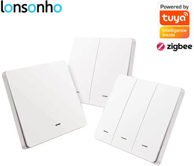Lonsonho Tuya Zigbee Wireless Smart Scene Switch 1 2 3 Gang 2 Way Remote Control Sticker Zigbee2mqtt Home Assistant Smart Home