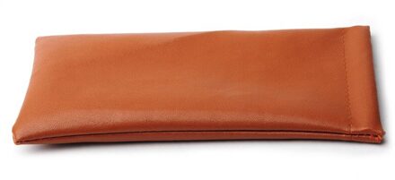 LONSY Black PU Leer Zonnebril Zakje Zachte Brillen Zak Brillenkoker Ornament Accessoires bruin