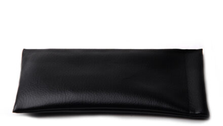 LONSY Black PU Leer Zonnebril Zakje Zachte Brillen Zak Brillenkoker Ornament Accessoires zwart