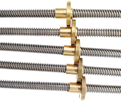 Lood Schroef T8 400mm Lineaire Gids 3D Printers Onderdelen spiraalvormige toonhoogte 2mm 4mm 8mm 10mm 12mm Trapeziumvormige Schroeven met moer helical pitch 4mm