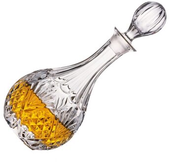 Loodvrij Glas Decanter Rode Fles Grote Capaciteit Drank Whisky Dispenser (650Ml) afbeelding 3