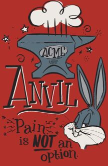 Looney Tunes ACME Anvil Men's T-Shirt - Red - S Rood