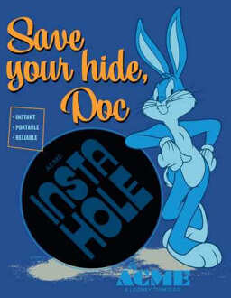 Looney Tunes ACME Insta Hole Men's T-Shirt - Royal Blue - M - Royal Blue