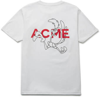 Looney Tunes ACME Road Runner Schets t-shirt - Wit - M - Wit