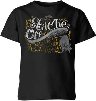 Looney Tunes ACME 'Stache Off Kids' T-Shirt - Black - 122/128 (7-8 jaar) Zwart - M