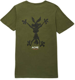Looney Tunes ACME Wile E. Coyote Silhouet t-shirt - Donkergroen - L - Forest Green