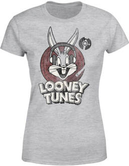Looney Tunes Bugs Bunny Circle Logo Dames T-shirt - Grijs - 3XL
