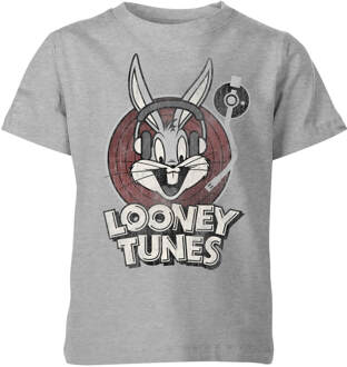 Looney Tunes Bugs Bunny Circle Logo Kinder T-shirt - Grijs - 110/116 (5-6 jaar) - S