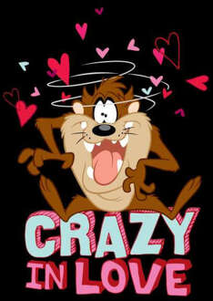 Looney Tunes Crazy In Love Taz Men's T-Shirt - Black - 3XL - Zwart