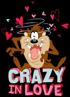 Looney Tunes Crazy In Love Taz Men's T-Shirt - Black - M Zwart