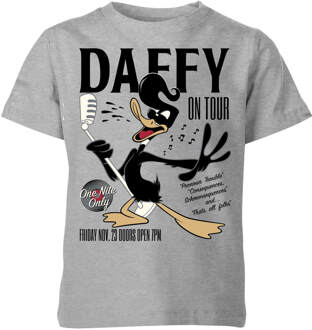 Looney Tunes Daffy Concert Kinder T-shirt - Grijs - 122/128 (7-8 jaar) - M