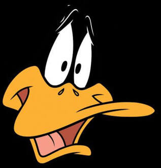 Looney Tunes Daffy Duck Face Dames T-shirt - Zwart - 3XL - Zwart