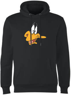 Looney Tunes Daffy Duck Face Hoodie - Zwart - L