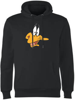 Looney Tunes Daffy Duck Face Hoodie - Zwart - XXL