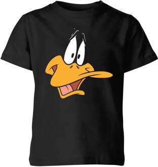 Looney Tunes Daffy Duck Face Kinder T-shirt - Zwart - 110/116 (5-6 jaar) - S