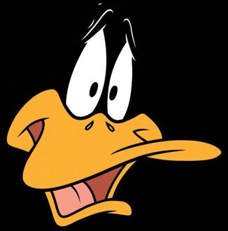 Looney Tunes Daffy Duck Face T-shirt - Zwart - XL