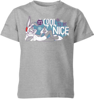 Looney Tunes Its Cool To Be Nice Kids' Christmas T-Shirt - Grey - 110/116 (5-6 jaar) Grijs - S