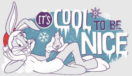 Looney Tunes Its Cool To Be Nice Women's Christmas T-Shirt - Grey - M Grijs