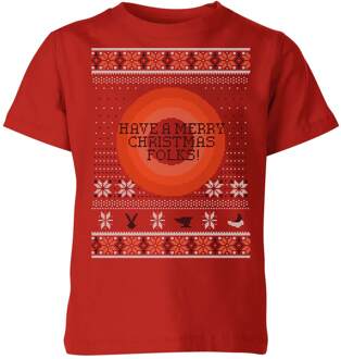 Looney Tunes Knit Kids' Christmas T-Shirt - Red - 110/116 (5-6 jaar) Rood - S