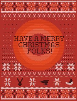 Looney Tunes Knit Men's Christmas T-Shirt - Red - S Rood