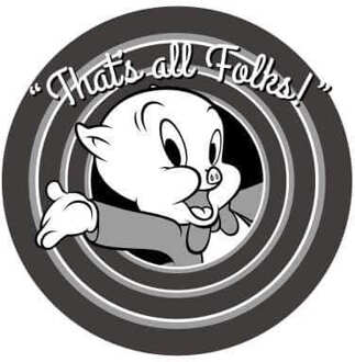 Looney Tunes Porky Pig Circle Logo Dames Trui - Wit - L - Wit